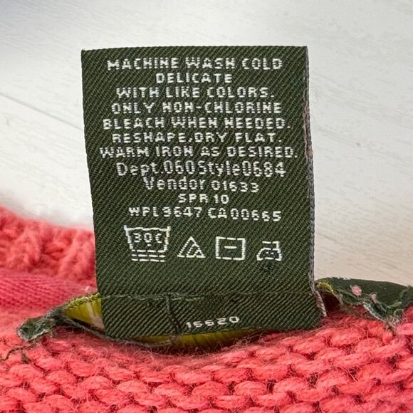 Eddie Bauer Sweater Womens Sz XS Pink Ramie Blend Knit LS Half Button Pullover - Picture 8 of 8